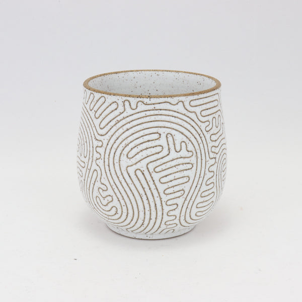 Small Taped Planter on Speckled Clay 4 in / 10 cm Tall