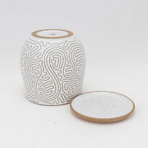 Small Taped Planter on Speckled Clay 4 in / 10 cm Tall