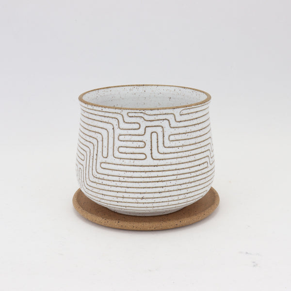 Small Taped Planter on Speckled Clay 3.75 in / 9.5 cm Wide