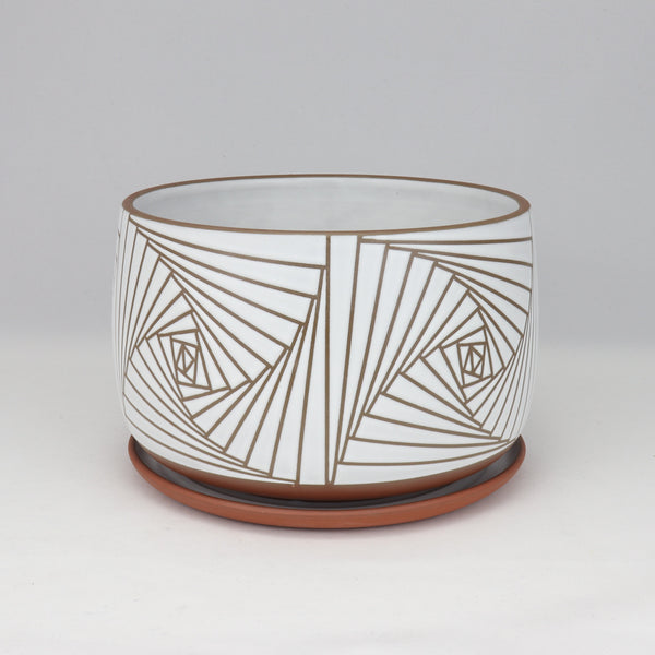 Paradox Planter on Red Clay 7 in / 18 cm Wide