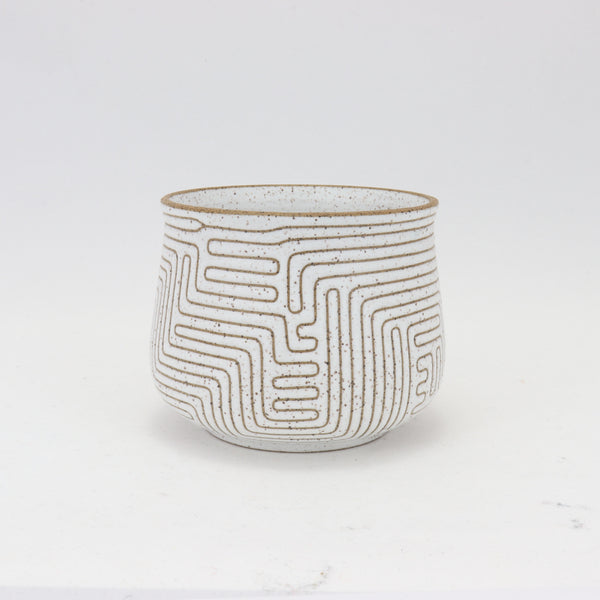 Small Taped Planter on Speckled Clay 3.75 in / 9.5 cm Wide