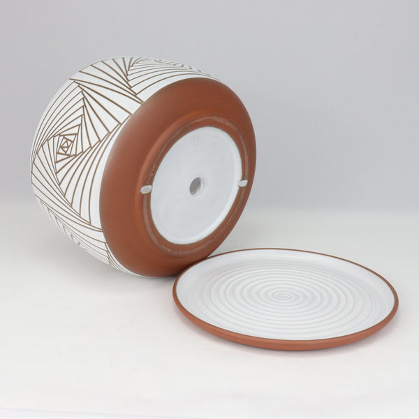 Paradox Planter on Red Clay 7 in / 18 cm Wide
