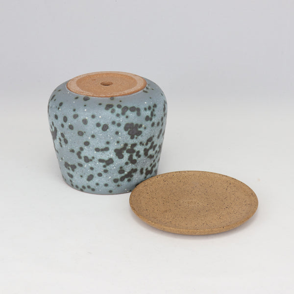 Small Moonscape Planter on Speckled Clay,  3.5 in / 19 cm Wide