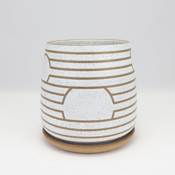 Rising Planter on Speckled Clay, 6 in / 15.5 cm Tall (P13)