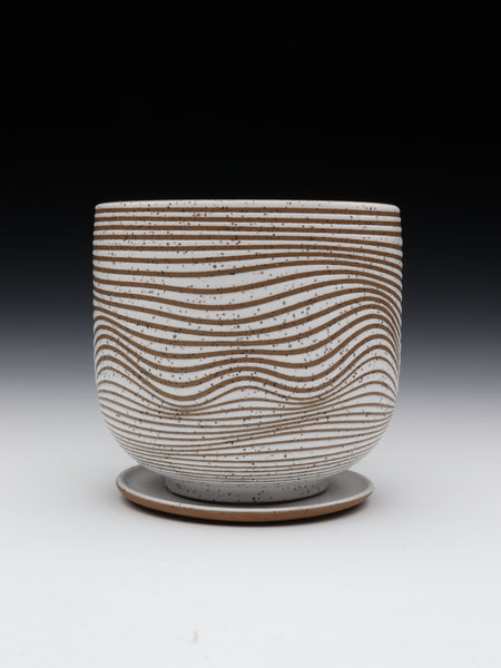 Small Wavy Planter [3.9in / 10cm Tall]