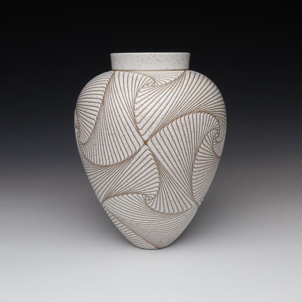 (#17V) - Geometric Vase [11.6in / 29.5cm Tall]