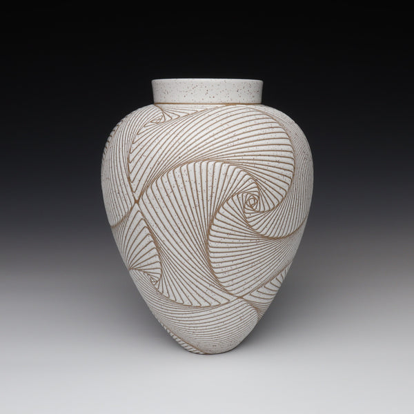 (#17V) - Geometric Vase [11.6in / 29.5cm Tall]