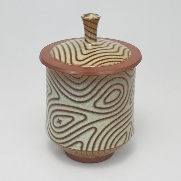Map Jar on Sheltowee Clay (7 in / 18 cm tall)