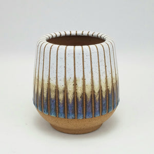 Oil Slick Planter on Speckled Clay (4.5 in / 11 cm tall)