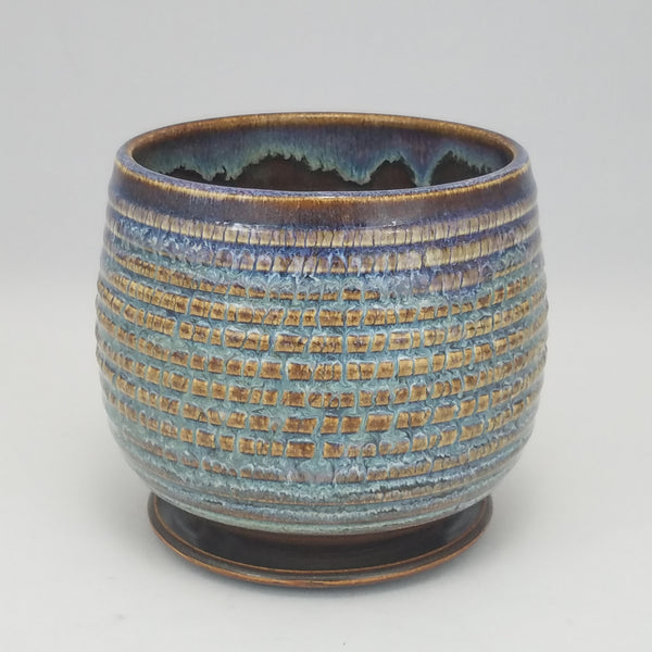Textured Planter with Magic Glaze (5 in / 13 cm tall)