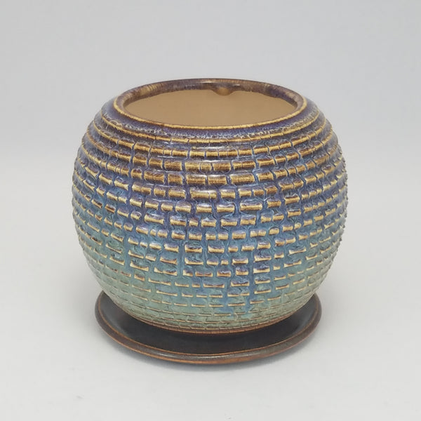 Textured Planter with Magic Glaze (4.5 in /  11 cm tall)