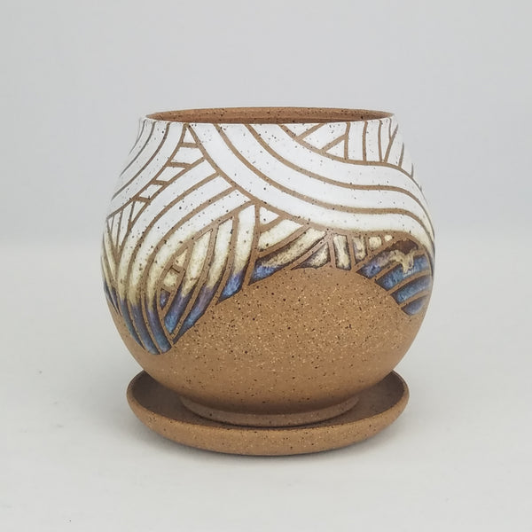 Planter on Speckled Clay (4 in / 10 cm tall)