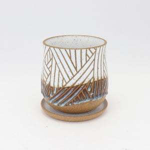 Small Oil Slick Planter on Speckled Clay 4 in / 10 cm Tall