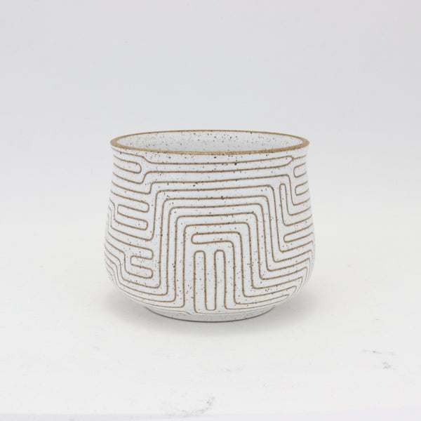 Small Taped Planter on Speckled Clay 3.75 in / 9.5 cm Wide