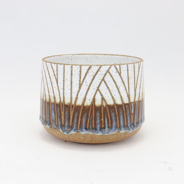 Oil Slick Planter on Speckled Clay 4.25 in / 11 cm Wide