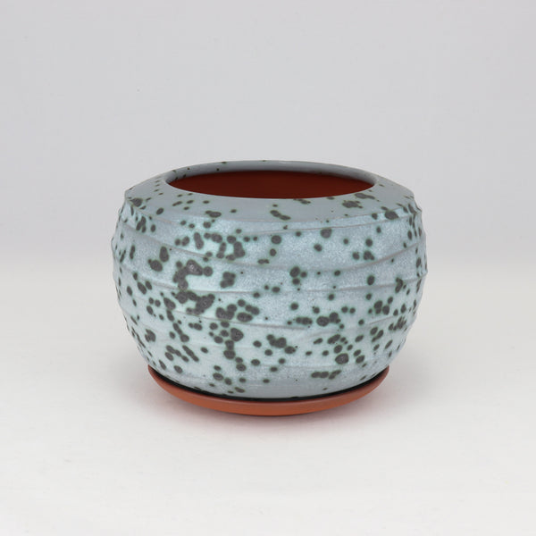 Moonscape Planter on Speckled Clay, 5.5 in / 14 cm Wide