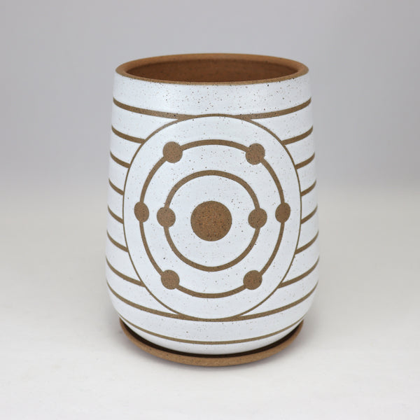Oxygen Planter / Utensil Holder on Speckled Clay (7 in / 18 cm tall) #2