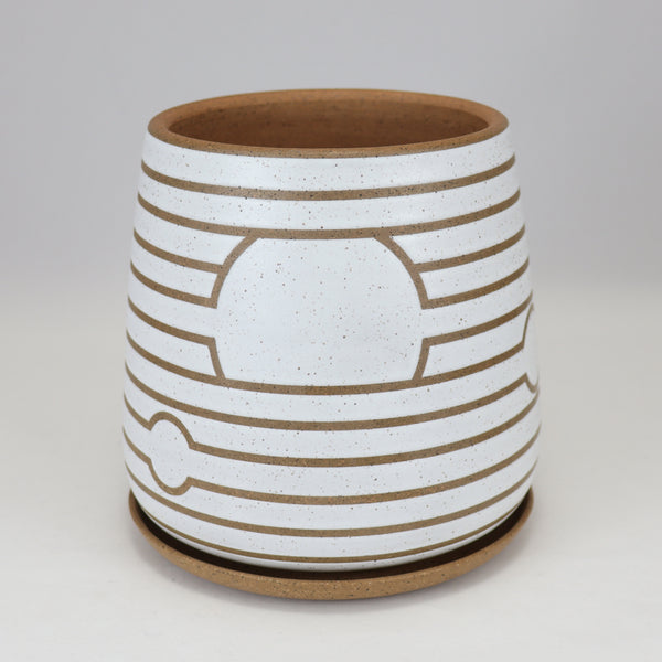 Rising Sun Planter on Speckled Clay (6 in / 15 cm) #3