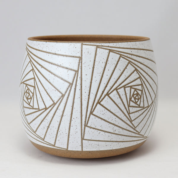 Geometry Planter on Speckled Clay (6 in / cm) #8