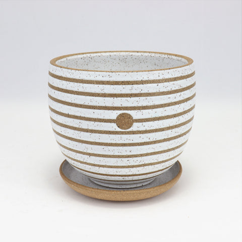 Atomic Planter on Speckled Clay, 4.5 in / 11.5 cm Tall (P9)