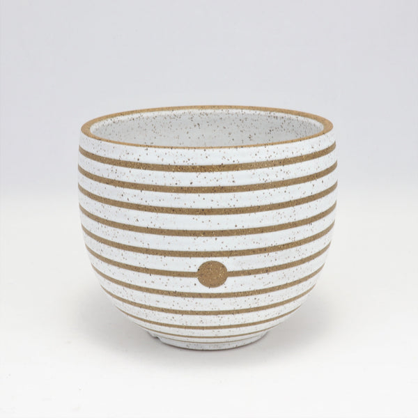 Atomic Planter on Speckled Clay, 4.5 in / 11.5 cm Tall (P9)